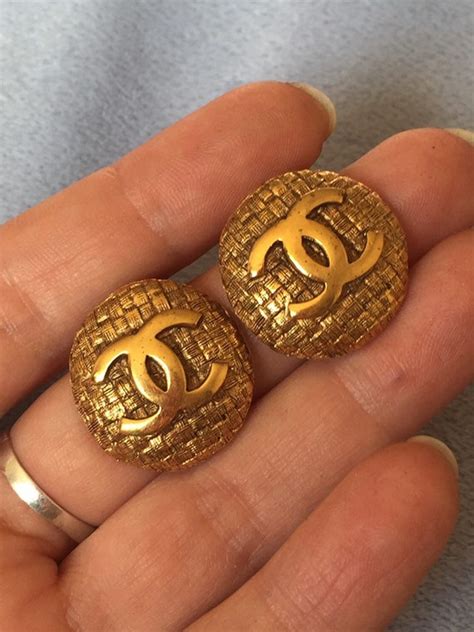 chanel clip earrings flower|authentic chanel earrings.